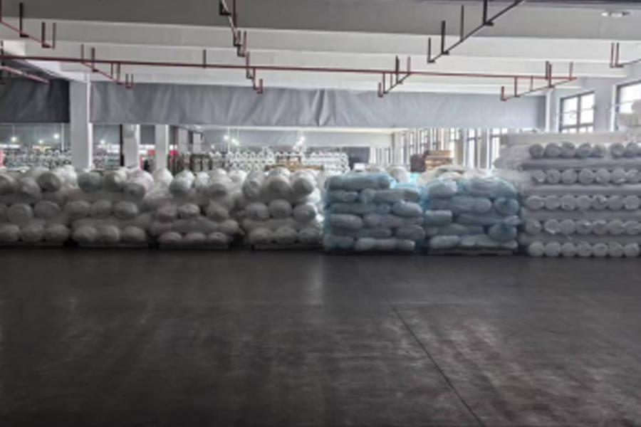 Oblast výroby šedé látky-umístění hotového produktu